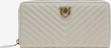 PINKO - Cartera 'RYDER ZIP AROUND SHEEP NAPPA CHEVRON 100250 A0GK' en blanco: frente