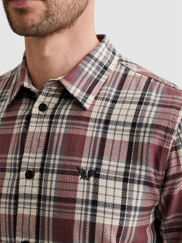 PME Legend Regular fit Skjorta 'Shirt with allover check pattern' i röd