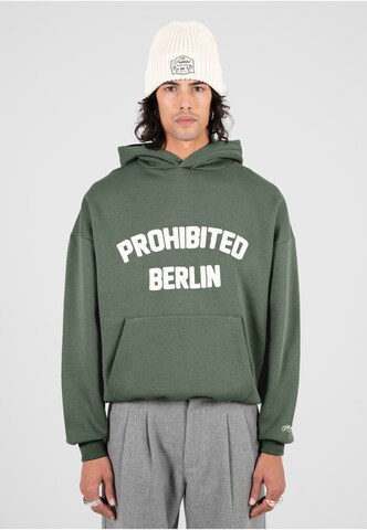 Sweat-shirt 'Berlin' Prohibited en vert : devant