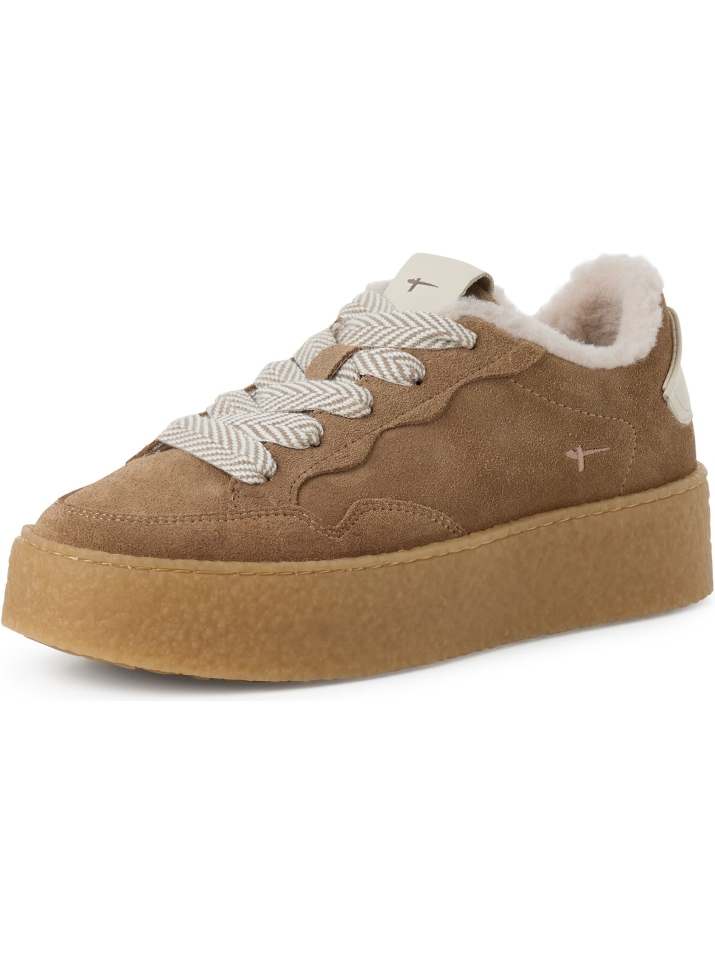 Tamaris Låg sneaker 'Da.' i beige: framsida