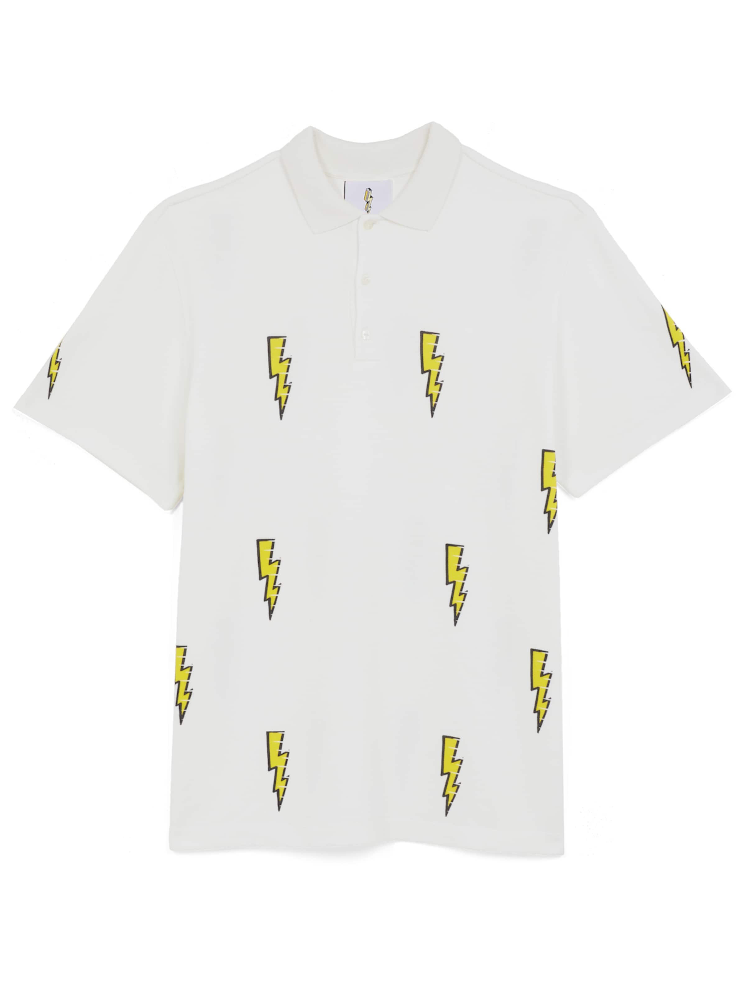 The Rad Black Kids - Camiseta 'Speed Bolt Polo' en blanco: frente