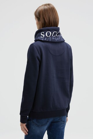 Soccx Zip-Up Hoodie in Blue