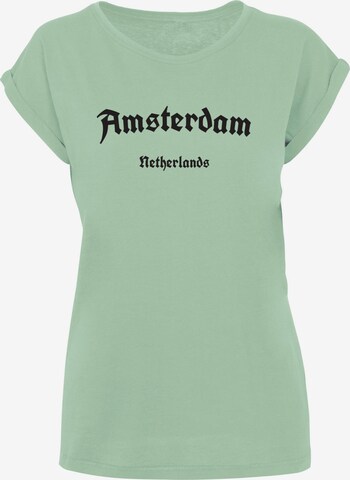 T-shirt 'Amsterdam' Merchcode en vert : devant