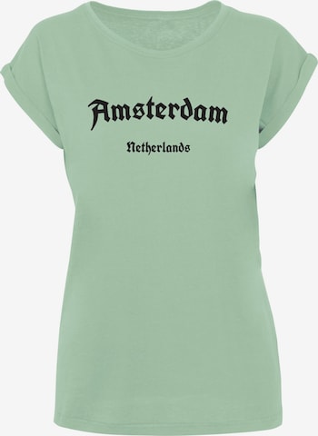 Merchcode Shirt 'Amsterdam' in Groen: voorkant