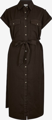 Apricot Cotton Slub Midi Shirt Dress ' ' in Braun: Vorderseite