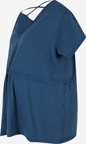 Mamalicious Curve T-Shirt 'VIKA' in Blau