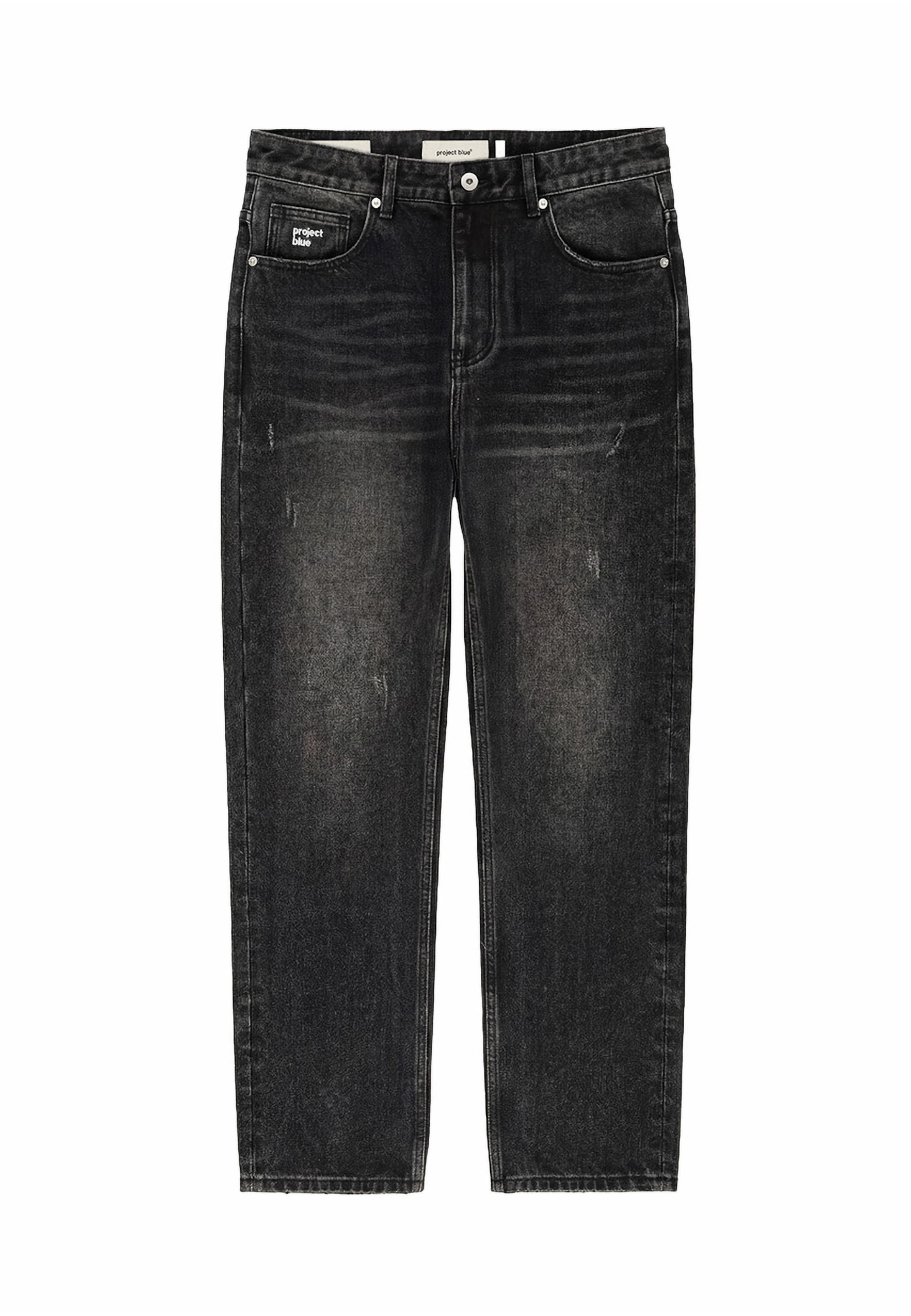 Project Blue Regular Jeans in Zwart: voorkant
