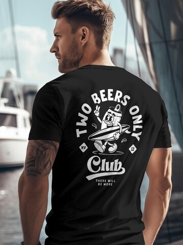 Neverless Shirt 'Two Beers only' in Black
