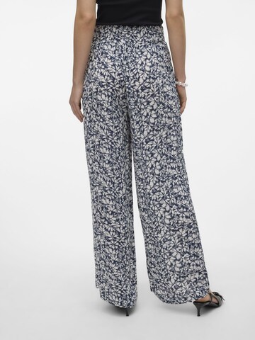 VERO MODA Wide leg Broek 'MENNY' in Blauw