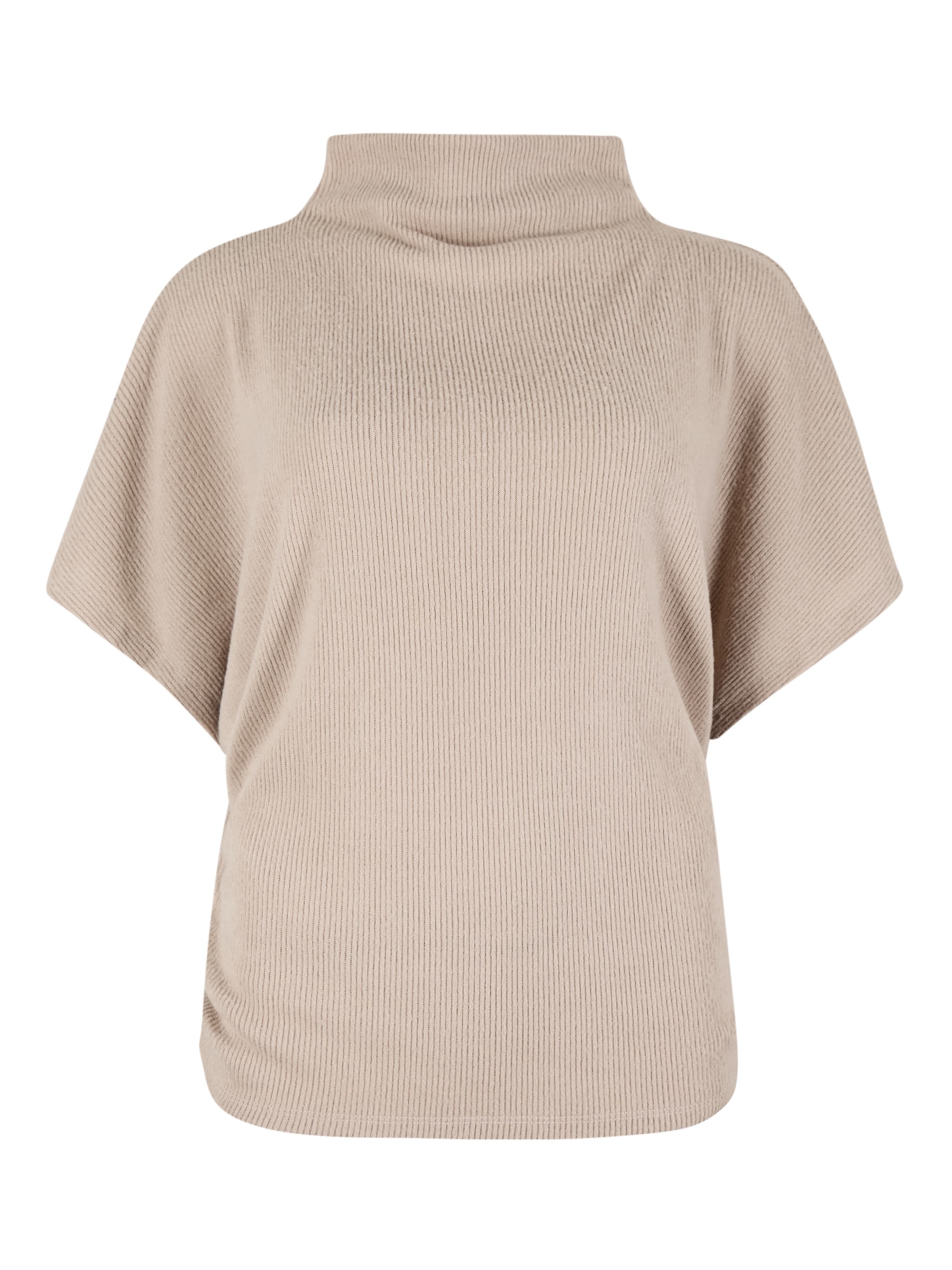 Apricot Soft Knit Side Ruched Top ' ' in Grau: Vorderseite