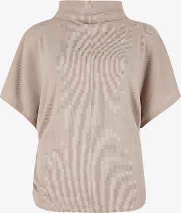 Apricot Soft Knit Side Ruched Top ' ' in Grau: Vorderseite