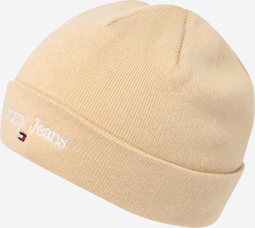 Bonnet Tommy Jeans en beige : devant