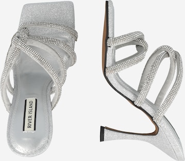 River Island Pantolette in Silber