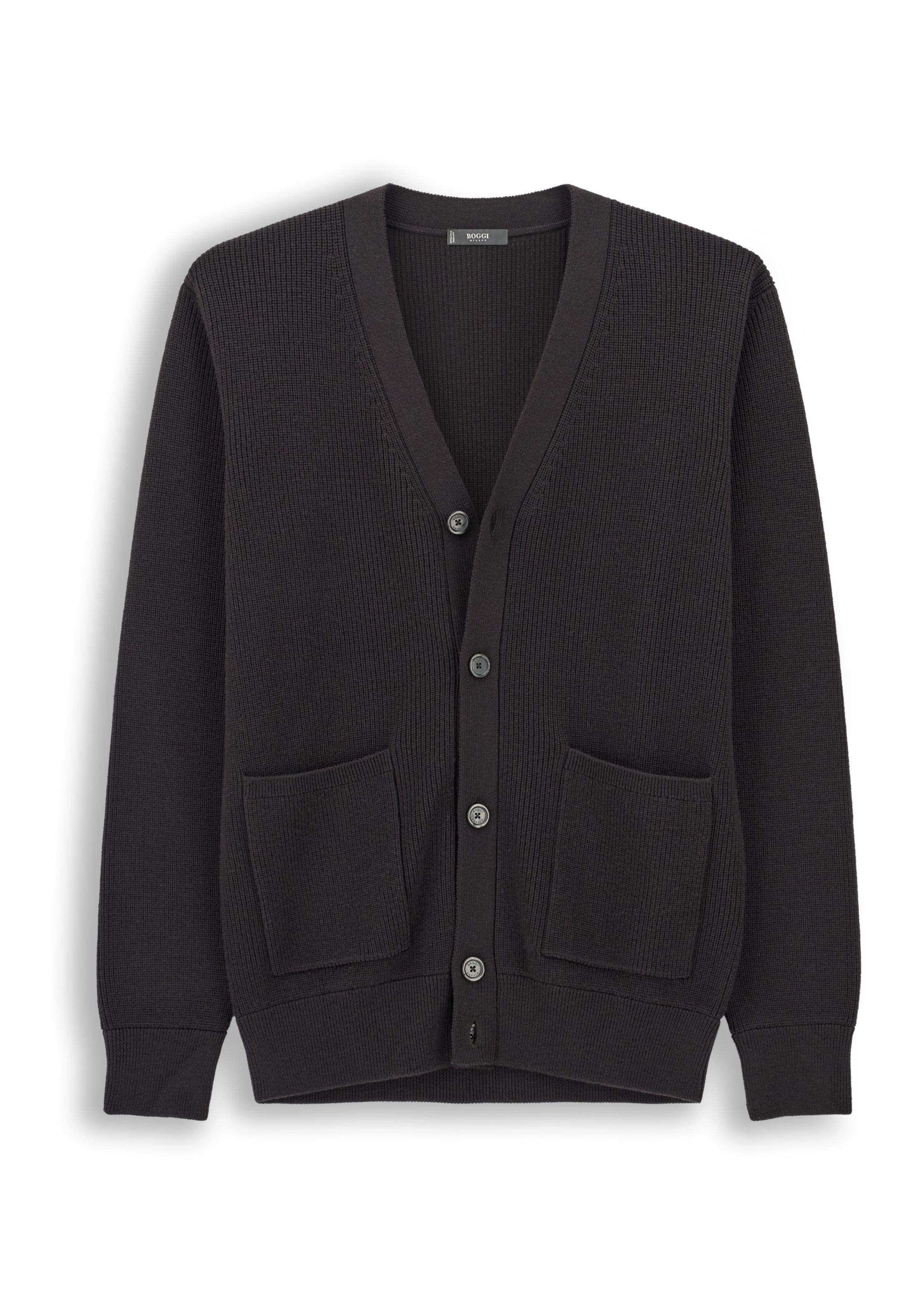 Vestes en maille Boggi Milano en marron : devant