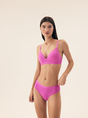 ESOTIQ - Push-up Sujetador 'Push-up-BH Lellow, ohne Bügel, Unterbrustband mit Logo' en rosa