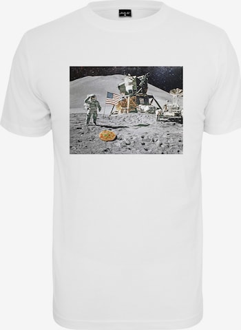 T-Shirt 'Pizza Moon' Mister Tee en blanc : devant