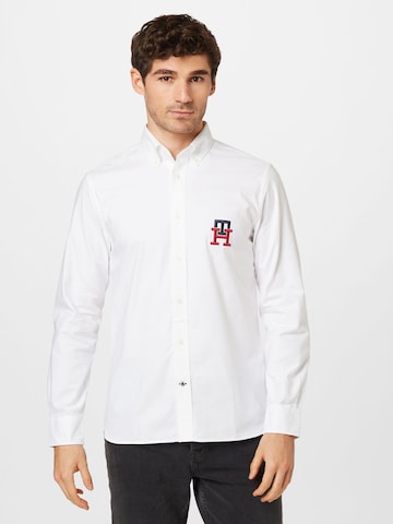 TOMMY HILFIGER Regular fit Риза в бяло: отпред