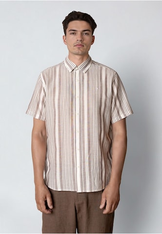 Clean Cut Copenhagen - Regular Fit Camisa 'Creed' em cinzento: frente