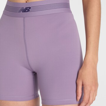new balance Skinny Sports trousers 'AC Fitted 5' in Purple