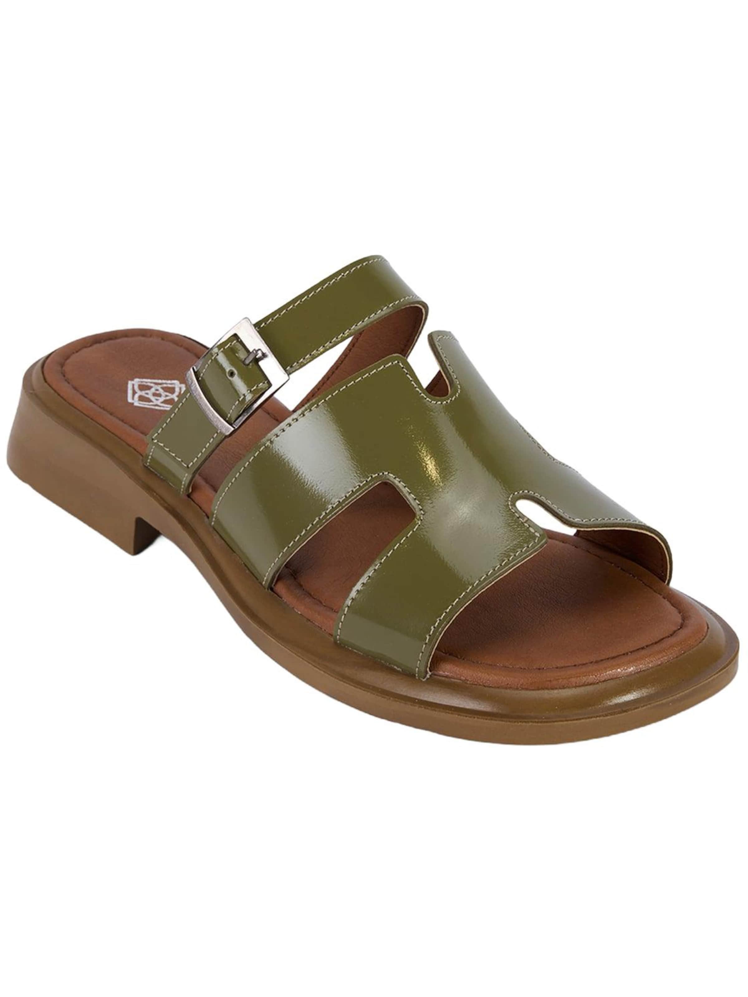 Desa - Zapatos abiertos en verde: frente