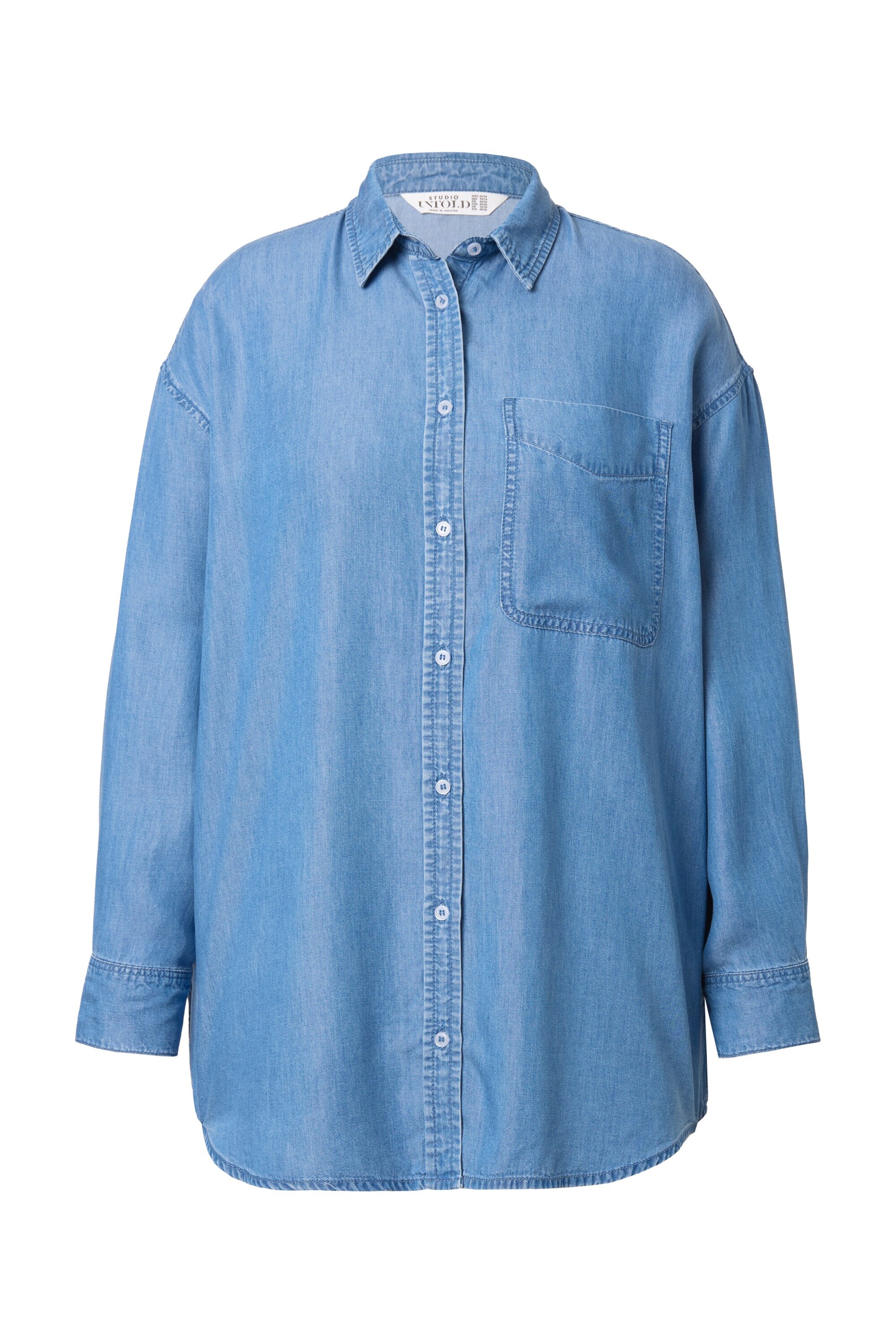 Studio Untold Bluse in blue denim, Produktansicht