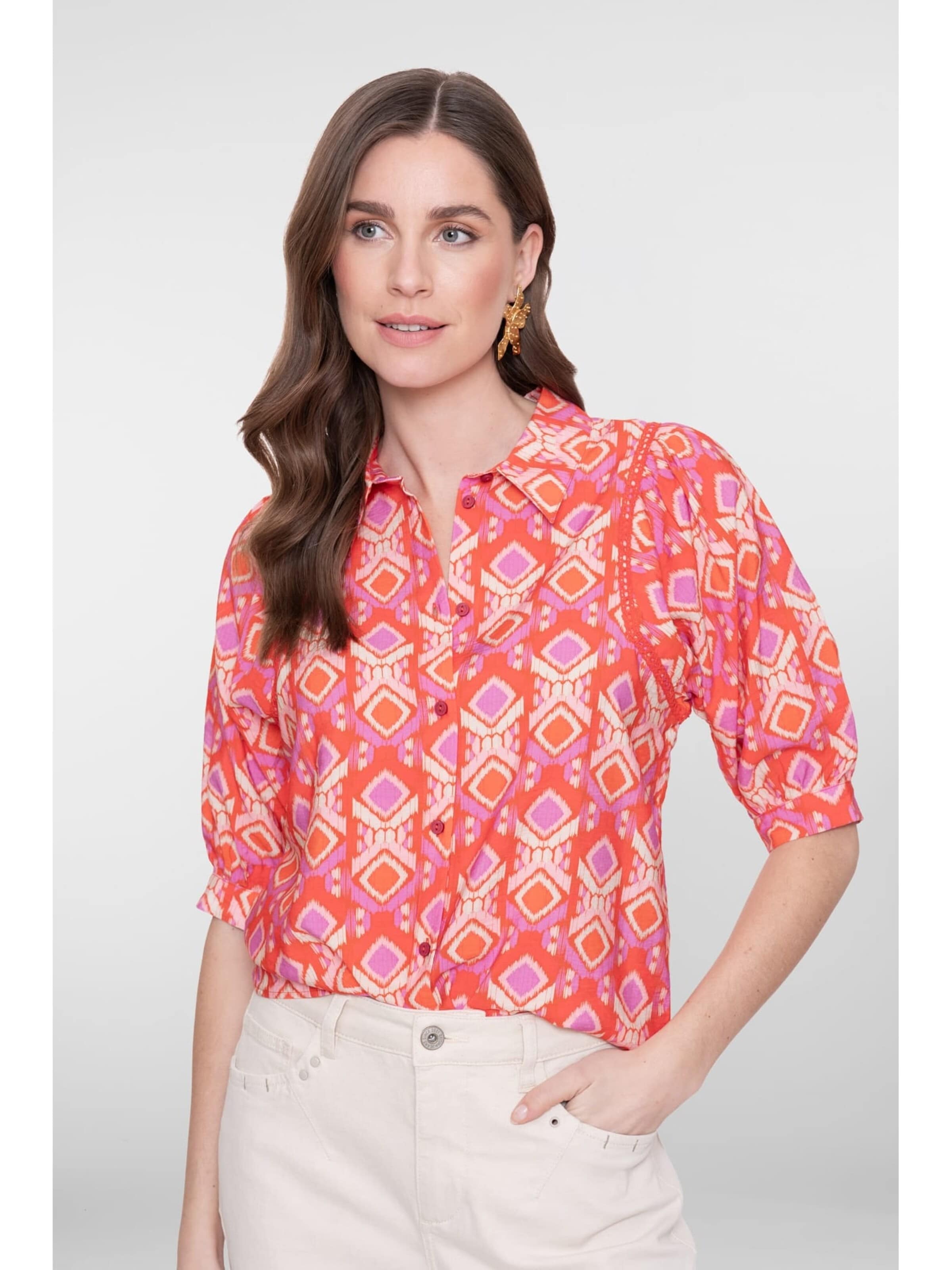 Geisha Blouse in XS in de kleur Oranje, Productweergave