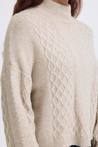 Pull-over 'IHMYLLE' ICHI en beige