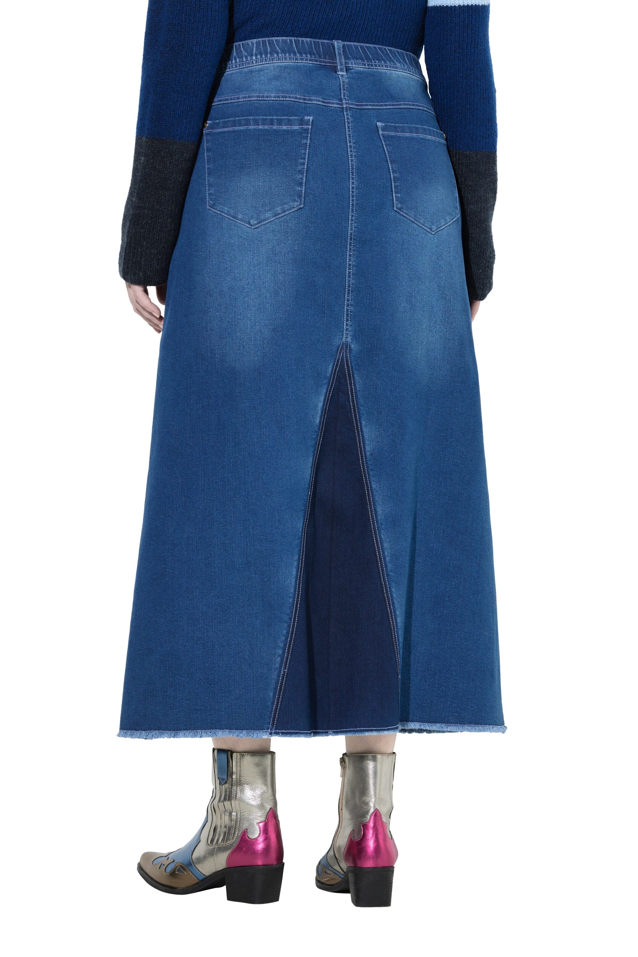 Ulla Popken Rok in Blauw