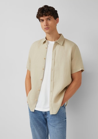 Coupe regular Chemise s.Oliver en beige : devant