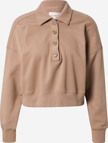 Abercrombie & Fitch Sweatshirt 'JOHNNY' in Brown: front