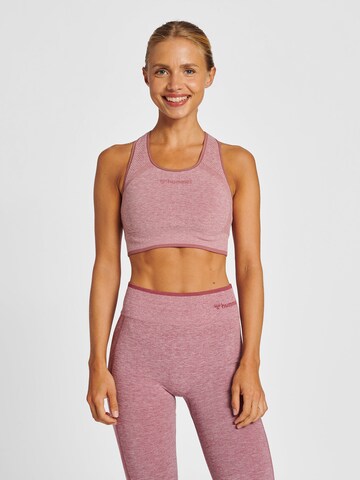 Bustier Soutien-gorge de sport Hummel en rose : devant