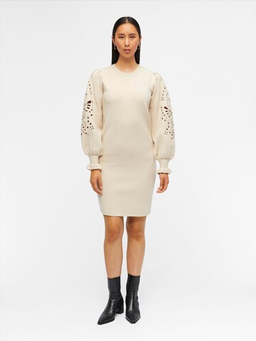 OBJECT Gebreide jurk 'Reynard' in Beige