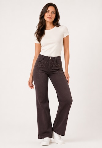 Wide Leg Jean Elara en marron