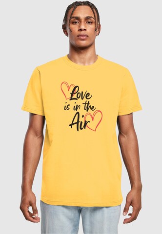 Merchcode Shirt 'Valentines Day - Love is in the Air' in Yellow: front