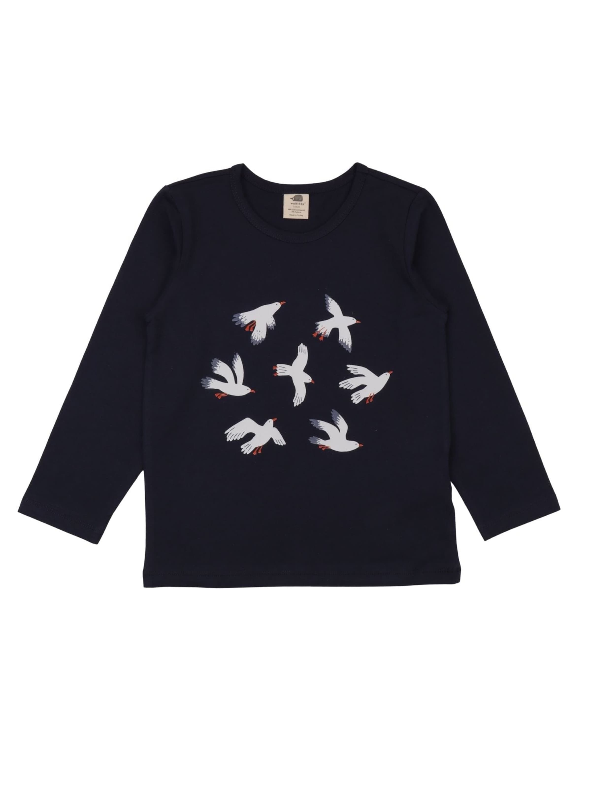 Walkiddy Shirt 'Walkiddy - Unifarben Shirt'‌‌‌‌‌‌ in Blau: Vorderseite