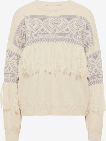 Pull-over IZIA en beige : devant