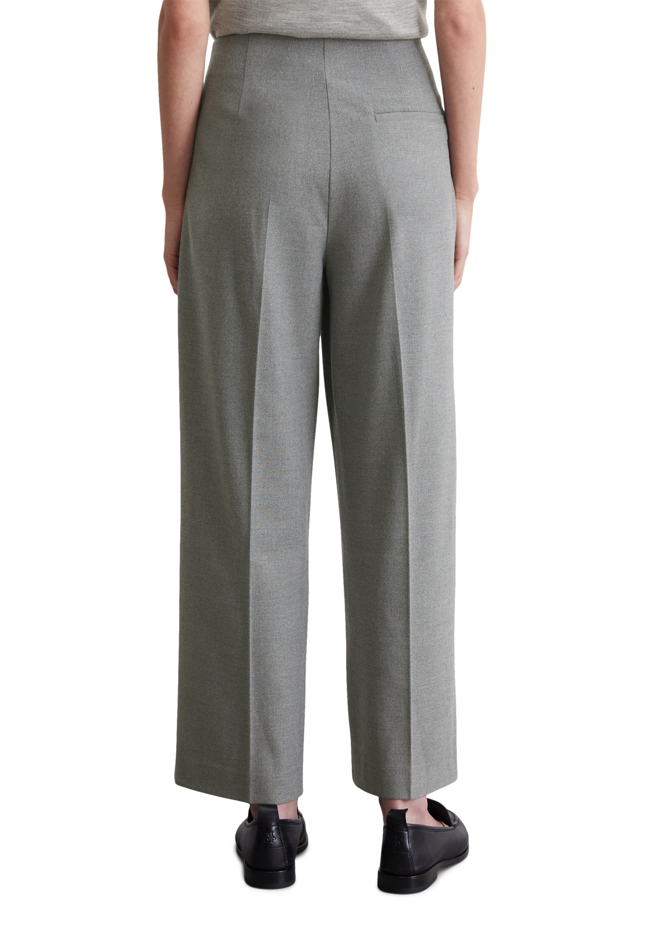 Marc O'Polo Široke hlačnice Hlače | siva barva