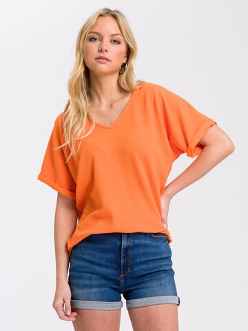 Cross Jeans Shirt in Orange: front