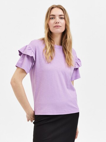 SELECTED FEMME - Camisa 'Rylie' em roxo: frente