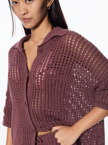 Pull&Bear Gebreid vest in Rood