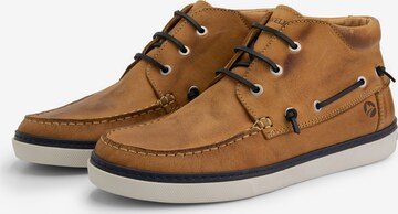 Travelin Lace-Up Boots 'Helford' in Brown