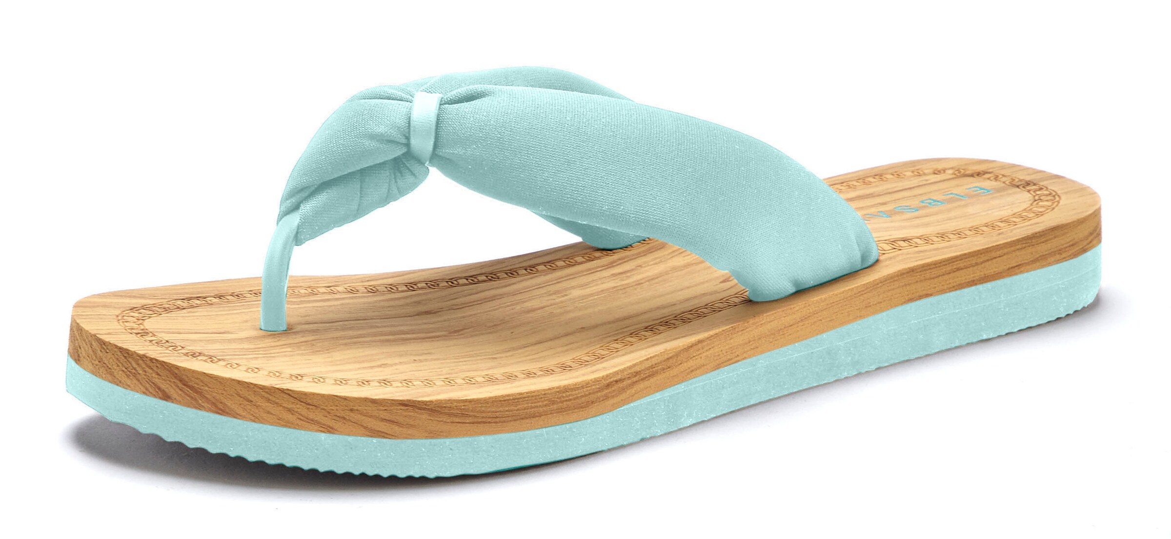 Elbsand T-Bar Sandals in Blue: front