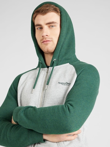 Superdry Zip-Up Hoodie 'Essential' in Grey