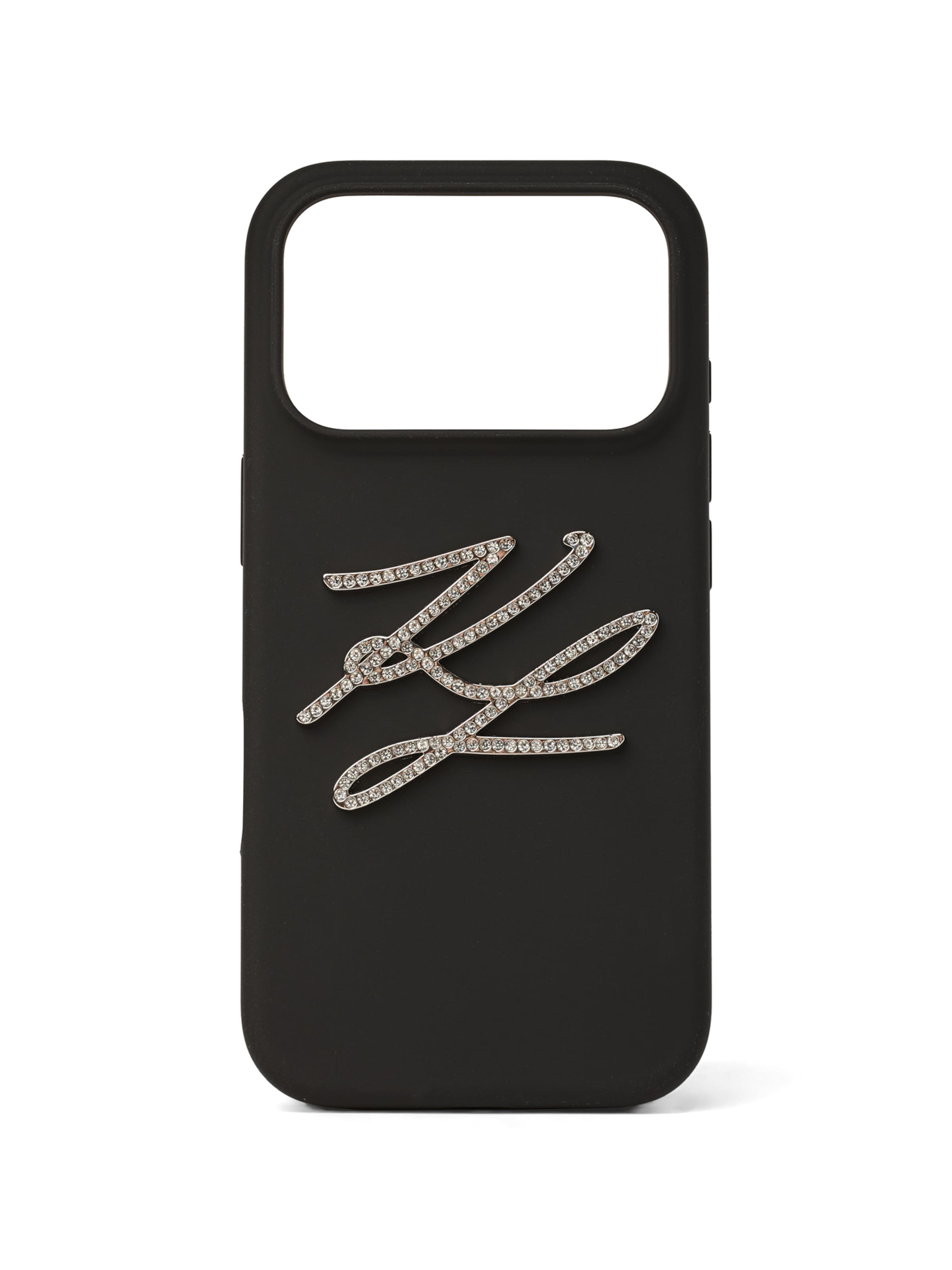 Custodia per smartphone ' SIGNATURE IPHONE 17 PRO ' di Karl Lagerfeld in nero: frontale