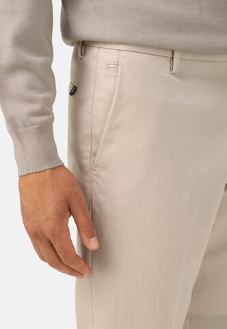 Boggi Milano Slim fit Trousers with creases in Brown