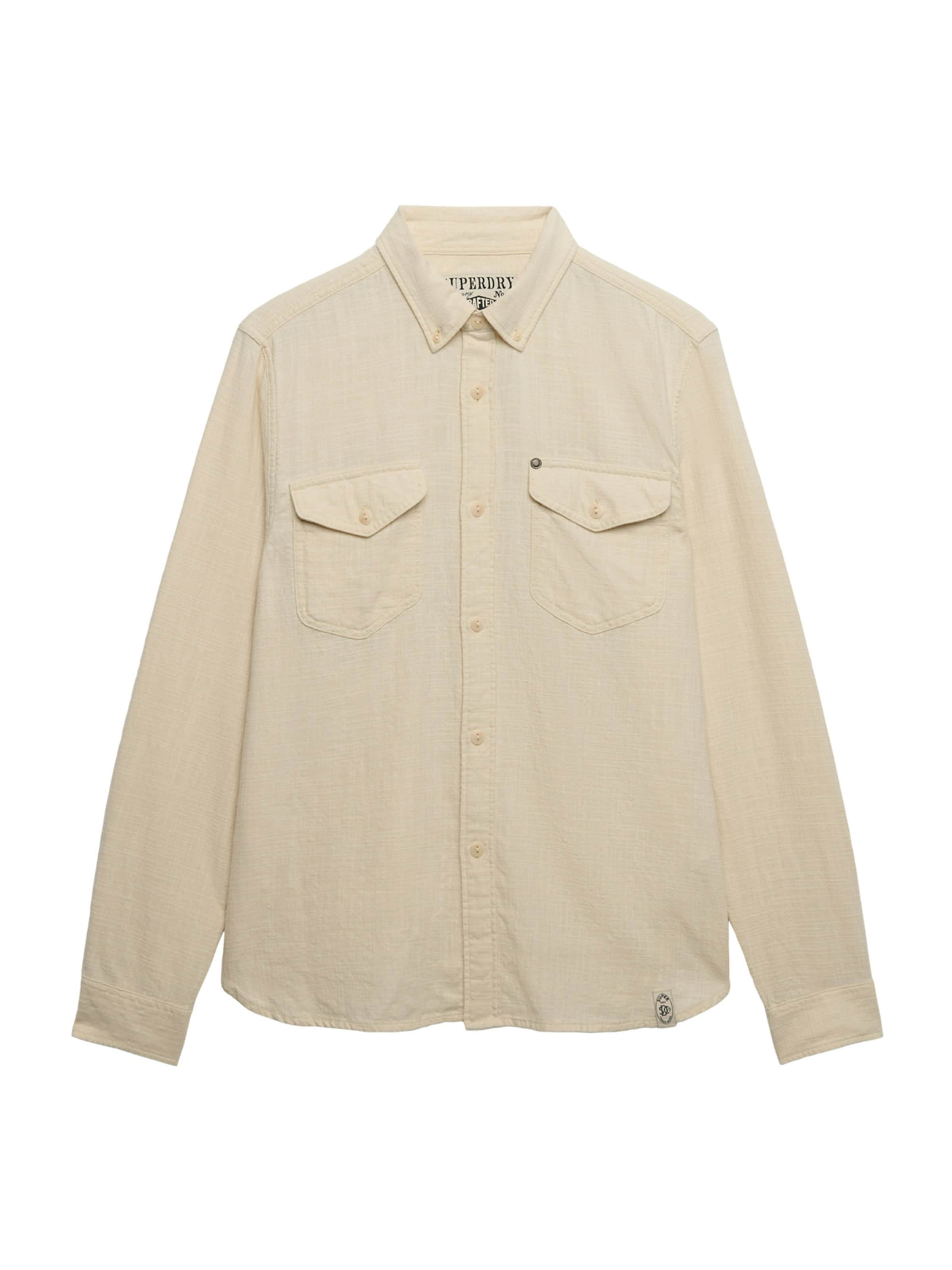 Coupe regular Chemise 'The Merchant Store' Superdry & Co en beige : devant