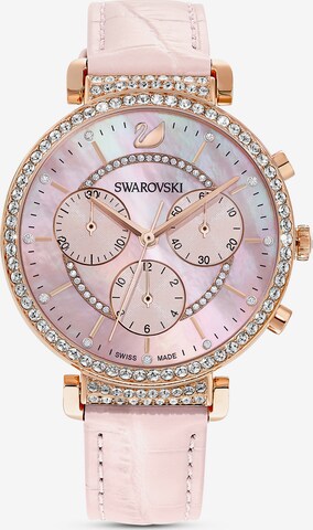 Montre à affichage analogique Swarovski en rose : devant