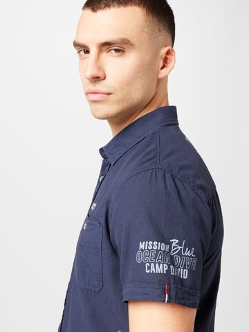 CAMP DAVID Regular Fit Hemd in Blau