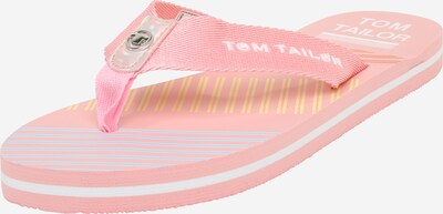 TOM TAILOR Сандали с разделител за пръстите в светлорозово / бяло, Преглед на продукта