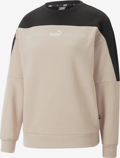 PUMA Sportief sweatshirt in de kleur Beige / Zwart / Wit, Productweergave